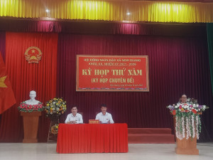 Hội đồng nhân dân xã Nghi Quang khoá XX, nhiệm kỳ 2021 - 2026 tổ chức Kỳ họp thứ 5 (kỳ họp chuyên đề).
